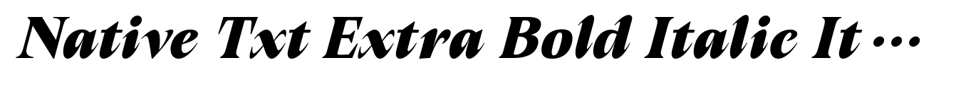 Native Txt Extra Bold Italic Italic